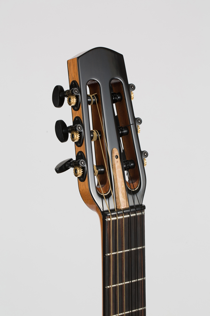 detail head Gypsy Parlor Guitar | Kazourian Luthier